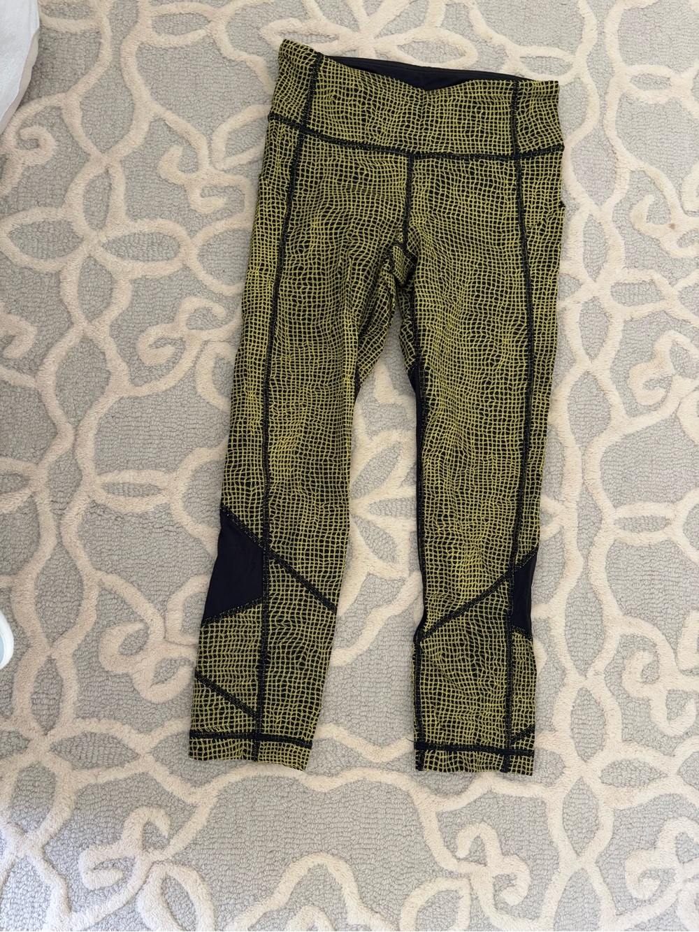lululemon athletica Yellow and Black Patterned Leggings